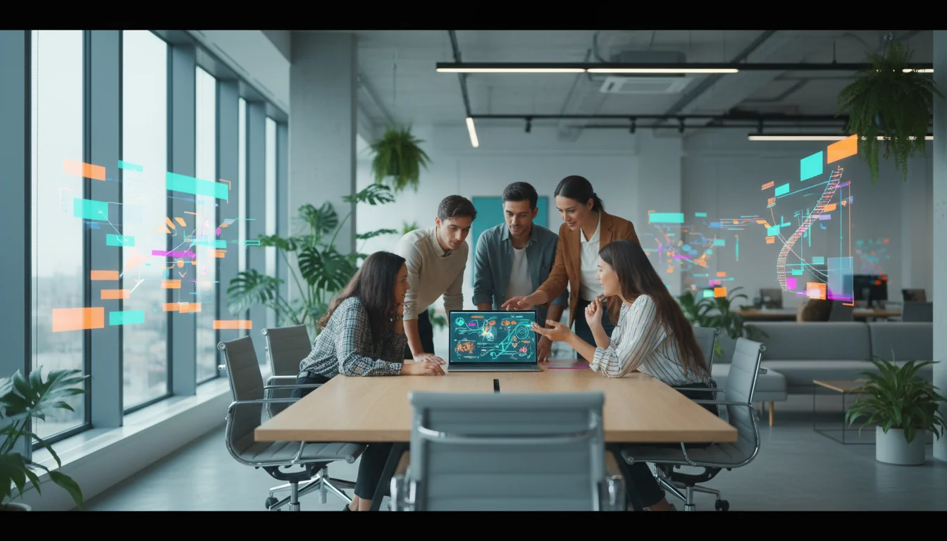Hero image professionale generata con intelligenza artificiale per banner sito web moderno
