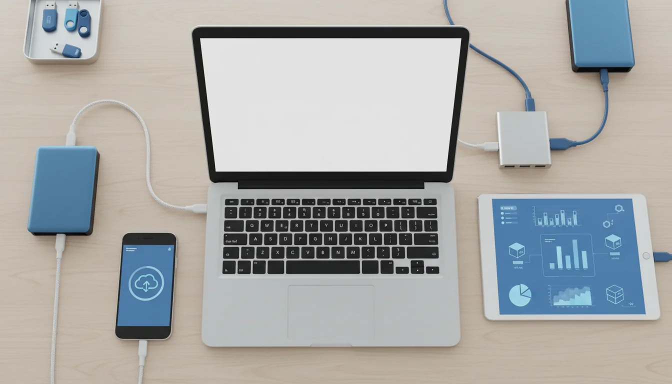 Dispositivi multipli per backup WordPress tra cloud storage e supporti fisici esterni