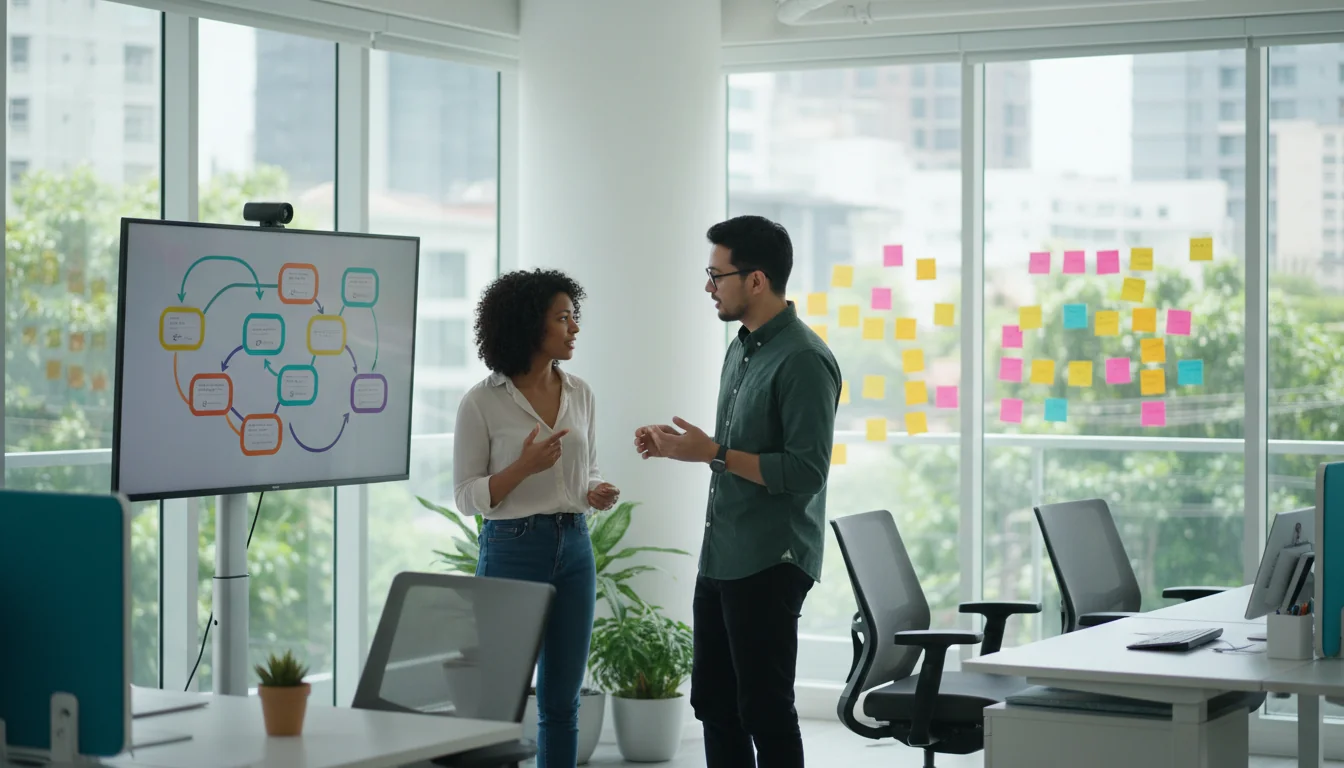 Team di designer che applica principi di UX design per migliorare usabilit&agrave; sito web