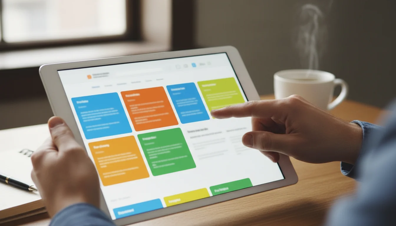Designer che verifica accessibilit&agrave; sito web e usabilit&agrave; dell'interfaccia utente