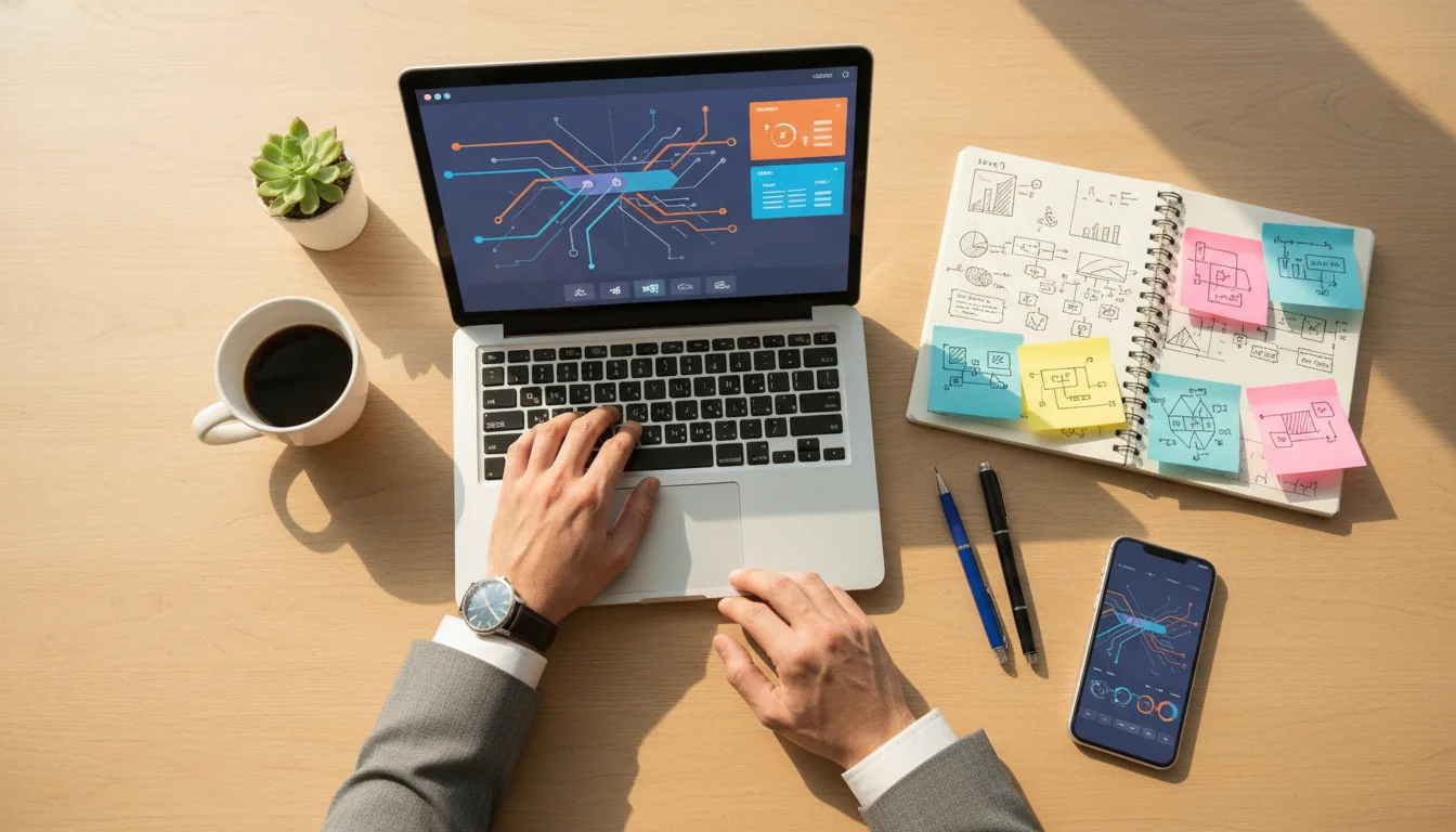 Professionista che applica metodologia step-by-step per ottimizzare SEO di una pagina web