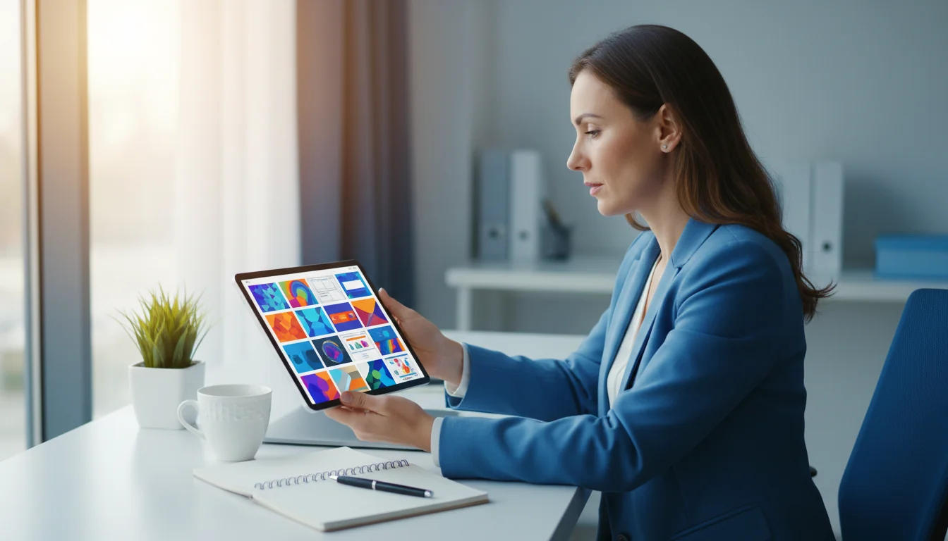 Professionista che valuta quali sono i siti web pi&ugrave; adatti per il proprio progetto