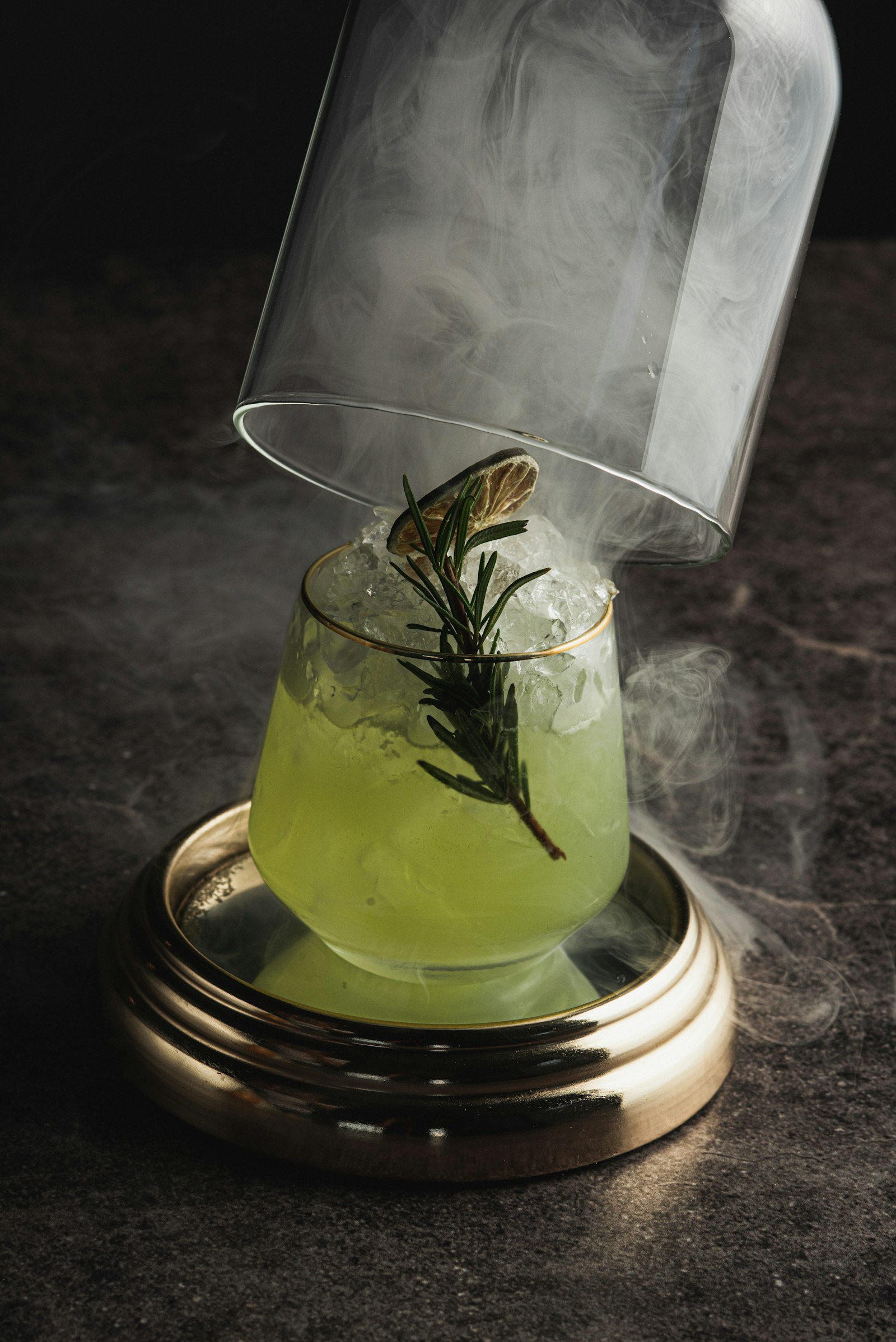 Dettaglio di cocktail fumante