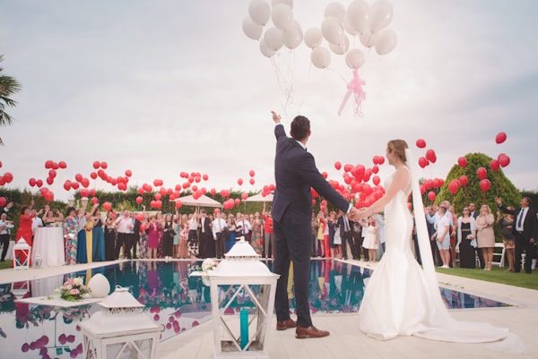 Dettaglio elegante di un matrimonio