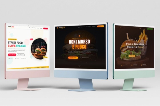 Template sito web per hamburgeria