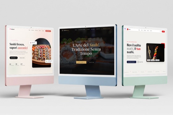 Template sito web per sushi restaurant